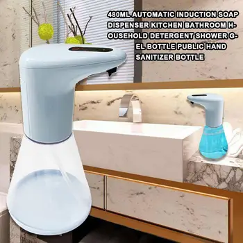 

480ml Waterproof Foam Liquid Dispenser Automatic Soap Dispenser Sensor Touchless Hand Washer Soap Dispenser Pump