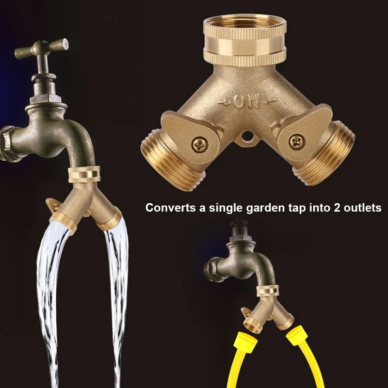 

Thread 3/4 Inch Garden Hose Pipe Divider Garden Tap Connection Watering Irrigation Flowerbeds Lawn Drip System