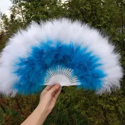 Lolita Feather Folding Fan Japanese Sweet Fairy Girl Dark Gothic Court Dance Hand Fan Art Craft Gift Wedding Party Decoration