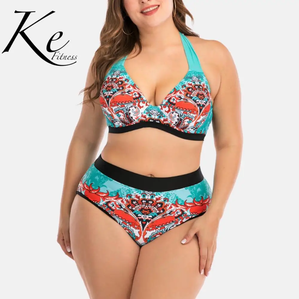 KE New Collection 2020 plus extra size bikini woman big cup ladies