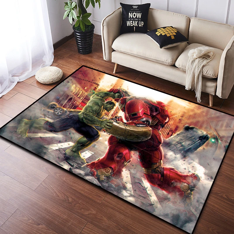 Style 2 Аниме Железный человек Marvel Капитан Америка дверной коврик ковер пол спальня дверной коврик нескользящий коврик мультяшный подарок - Цвет: Style 2