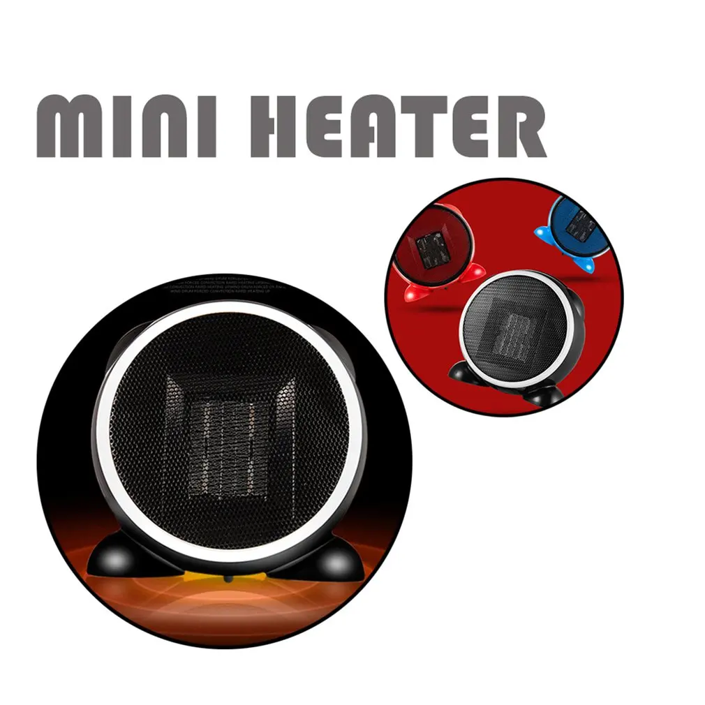Mini Electric Heater Space Desk Fan Office Home Desktop Winter Warmer Portable