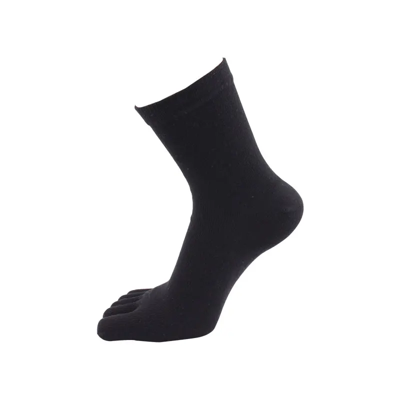 Men's Breathable Cotton Toe Socks Pure Color Five Finger Socks Breathable Running Cycling Sports Socks - Цвет: B