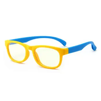 

Children Optical Glasses Flexible Bendable Safe Eyeglasses Girls Boys Plain Mirror Anti-blue Light Goggles Eyewear Frame