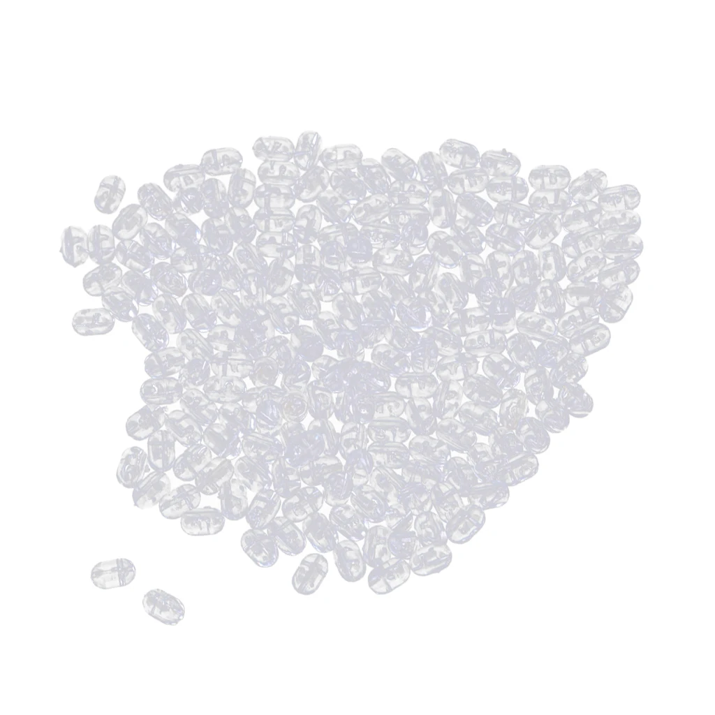 100Pcs/200Pcs Transparent Fishing Beads Plastic Oval 6mm or 8mm Beads Double Pearl Drill Cross Hole Sea Fishing Tackle