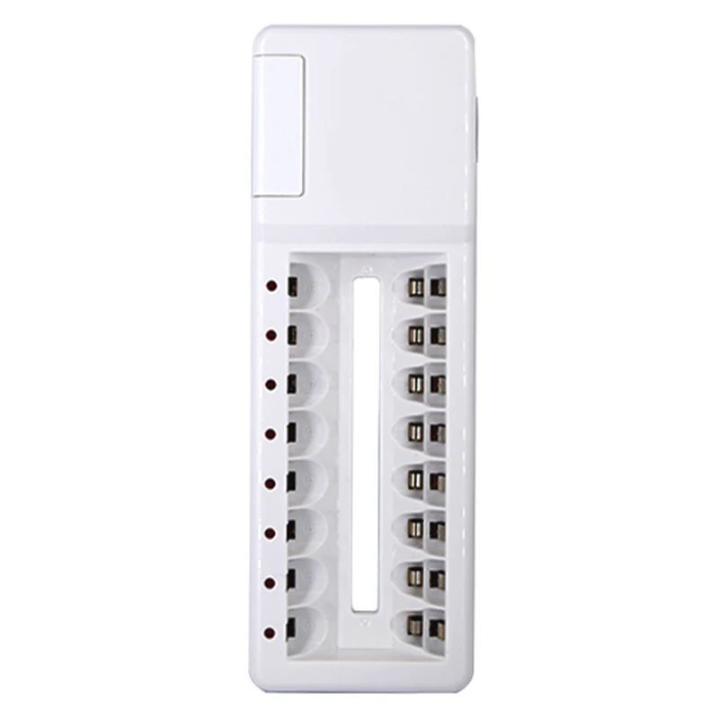 

8 Slots Aa Aaa Battery Charger Quick Charge With Led Display For Aa Aaa Nimh Nicd 1.2V Rechargeable Batteries With 2 Usb Ports E
