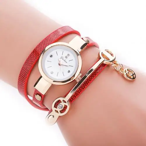 Women Watches Rhinestone Multilayer Bracelet Watch Women Faux Leather Strap Analog Quartz watch Fashion Dress Clock часы женские 