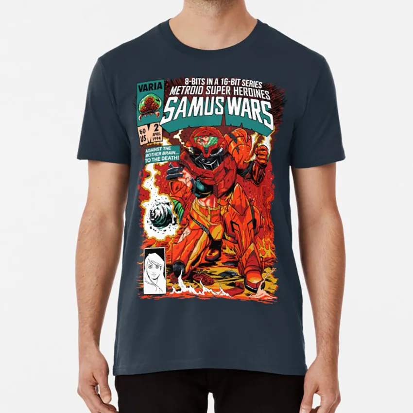 

Samus Wars T shirt samus samus aran metroid mother brain zebes tourian ridley kraid baby comic