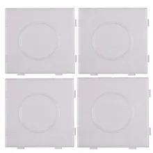 

4PCS 2.6mm Mini Hama Fuse Beads Transparent Big Square Pegboards Beads Boards DIY Material Template Perler Artkal Beads Pegboard