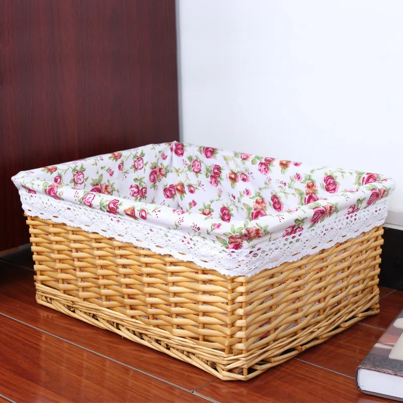 Honey35x25x14 Топ Bamboos ткачество корзины для хранения фруктов корзина для пикника ротанговый ящик для хранения коробки для косметики закуски чайная стойка для книг Handiwork - Цвет: Honey35x25x14