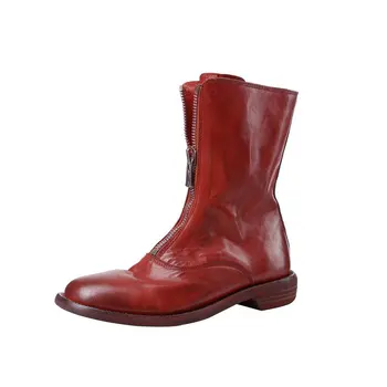 

SKLFGXZY European Restoring ancient ways Genuine leather Female boots Women's boots horsehide Women's shoes