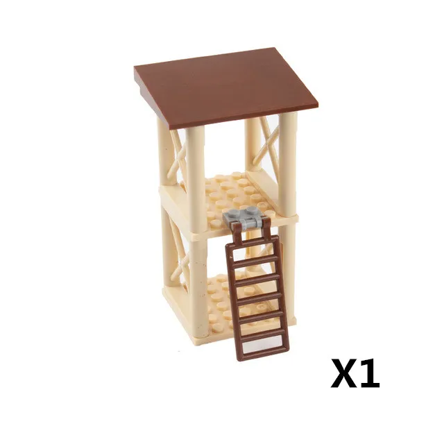 C-SentinelPort-1PC WW2 Военная игрушечное оружие строительные блоки Sentry port Oil Barrow Cart корабль армейская камуфляжная лодка город МОС серия кирпичные игрушки C128 - Цвет: C-SentinelPort-1PC