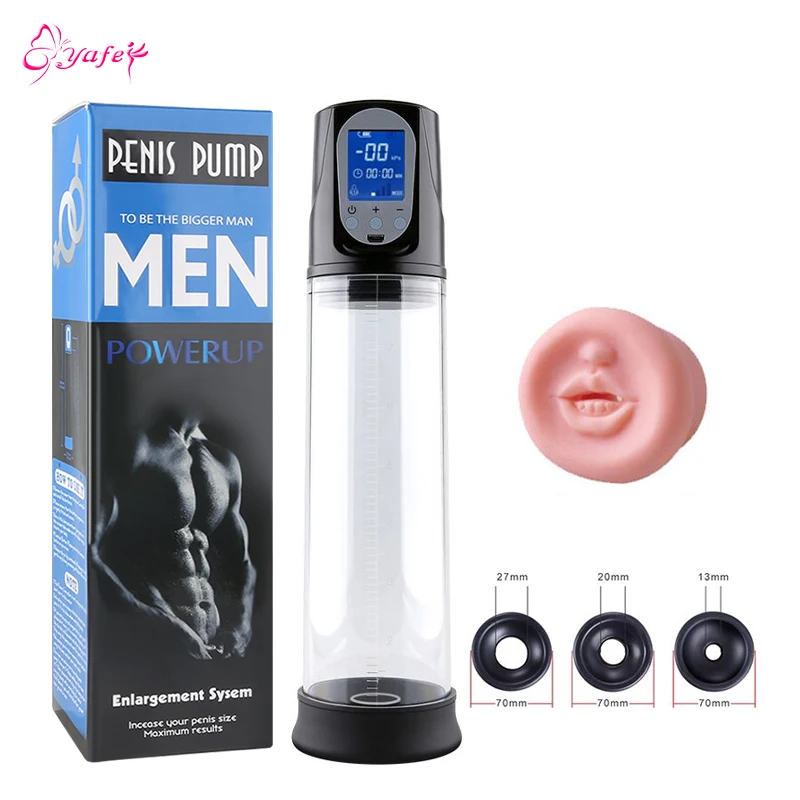 Electric Penis Pump for Men Extender Vacuum Massager Cock Ring Male Penise Enlargement Masturbator Sex Toys | Красота и здоровье