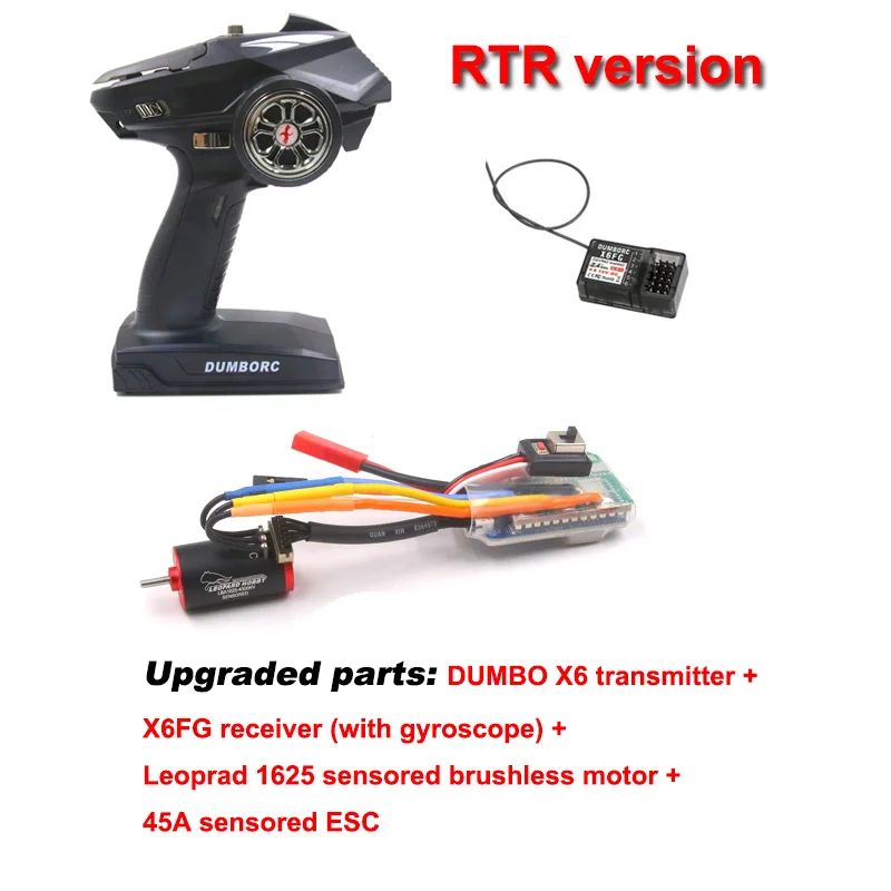 brushless RTR MINI-Q 1/28 ARR RTR upgrade LBA1625 4300KV сенсорный бесщеточный двигатель 45A сенсорный ESC DUMBO X6 гоночный автомобиль из углеродного волокна RC - Цвет: brushless RTR