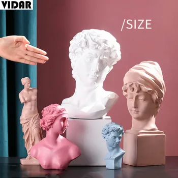 

VIDAR Nordic Decor People Statue Resin Head Sculpture David Venus Medici Portrait Home Decoration Accessories Sketch Statue Art