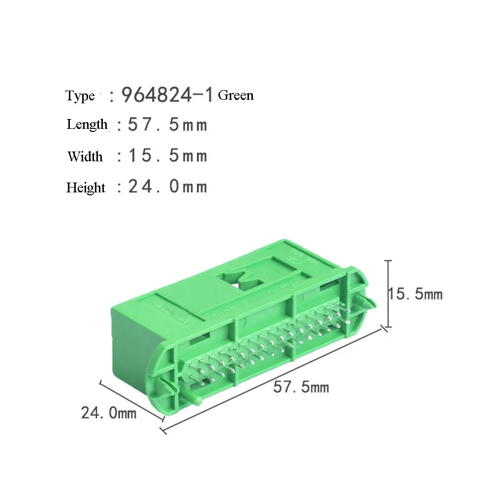 Green Male 1 комплект 32 pin 1J0972977C автомобильный ЭБУ разъем для Audi VW Seat Skoda приборной панели разъемы 1719057-1 1719058-1 - Цвет: Green Male