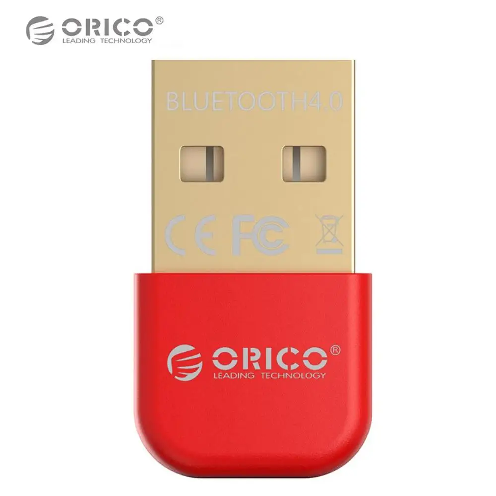 ORICO соединение через usb и беспроводное, через Bluetooth 4,0 адаптер заглушка передатчика музыкальный звуковой приемник для ПК Windows - Цвет: Красный