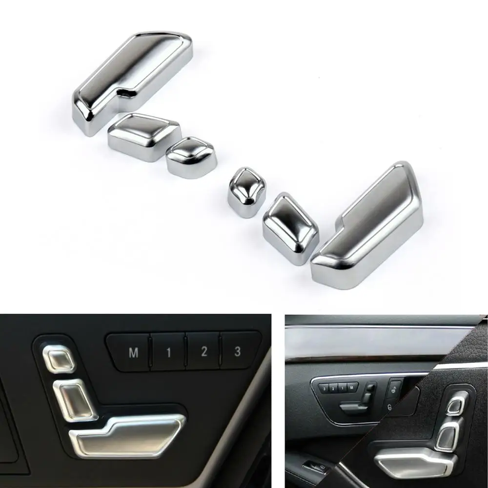Areyourshop 6 шт. хромированный переключатель регулировки сиденья для Benz E Class W212 218 CLS X166 GL GLK переключатель с переднего сиденья автозапчасти