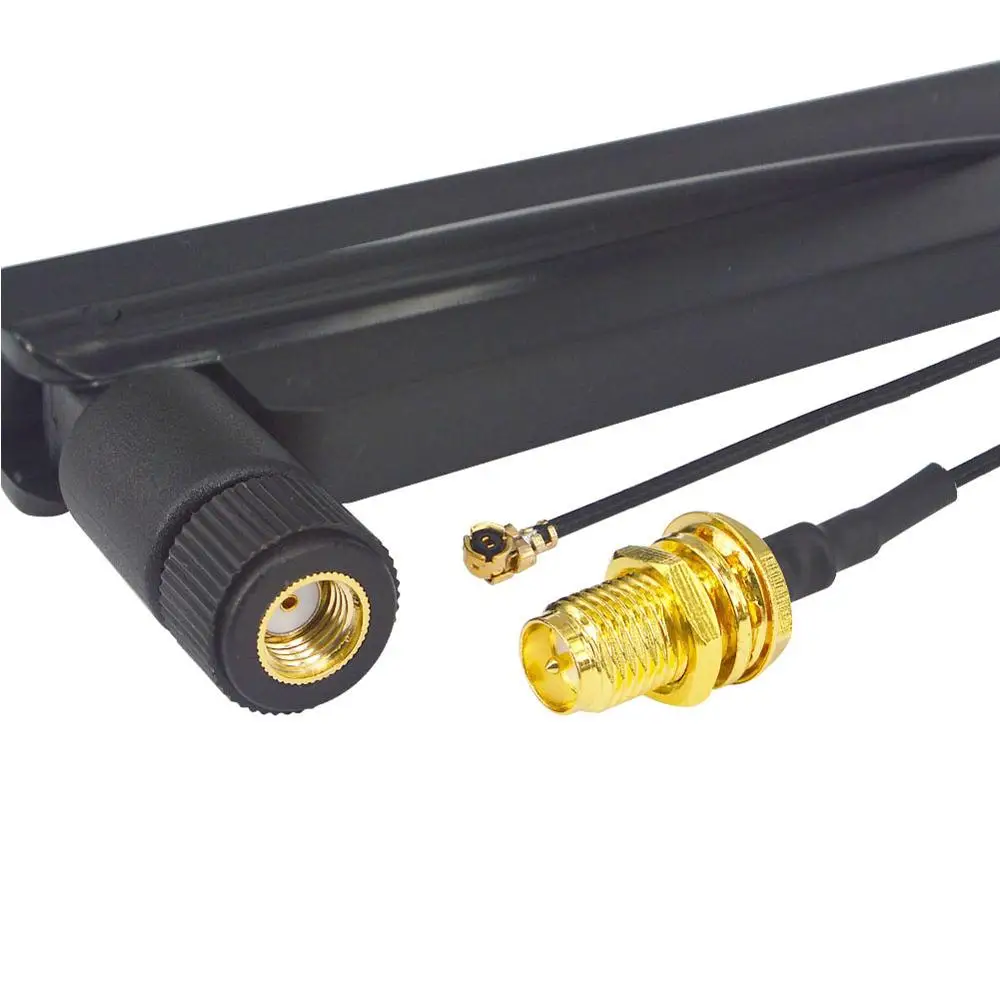 2.4Ghz WIFI Antenna RP SMA Male Universal Antennas + UFL IPX to RP SMA Pigtail Cable 17cm wifi antenna radio antenna antenna pigtail cable