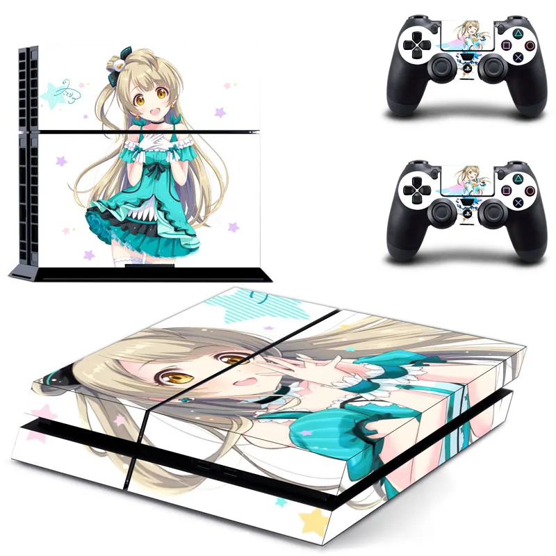 Аниме Хацунэ Мику наклейка для PS4 наклейка для sony playstation 4 консоль и 2 контроллера игра наклейка винил