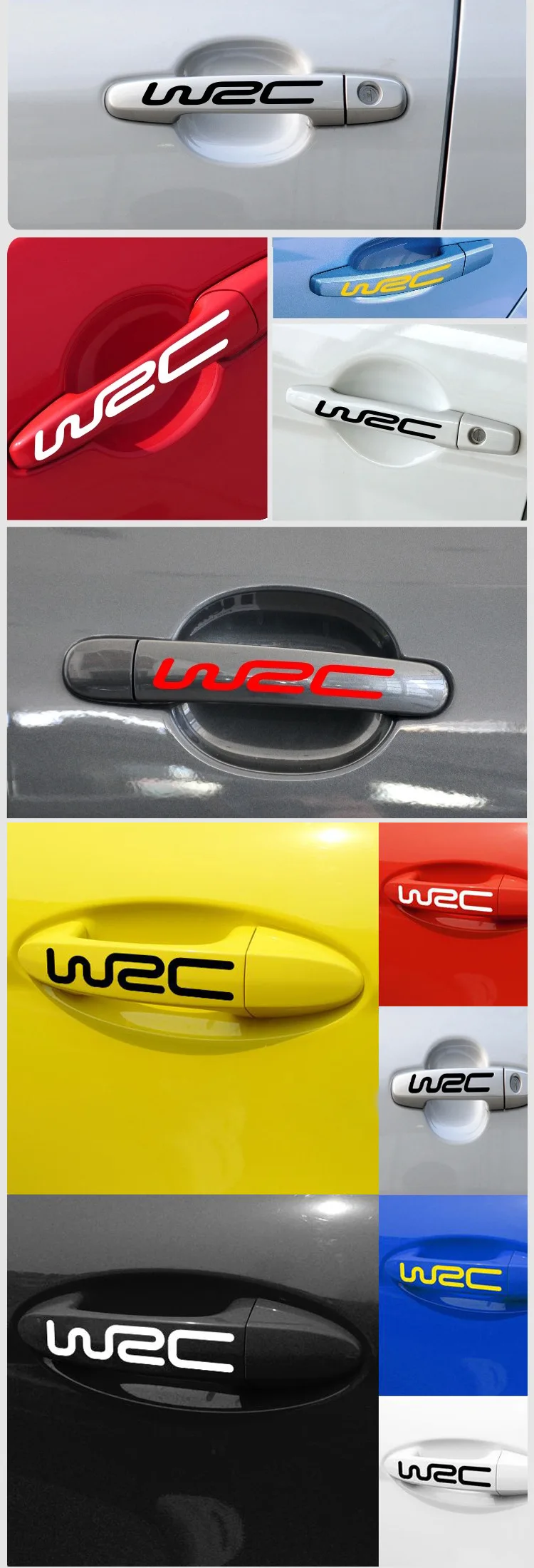 Импортные товары Светоотражающая ручка WRC Бампер Декоративные Стикеры для автомобилей наклейка светоотражающая ручка клейкая бумага наклейки на дверные ручки