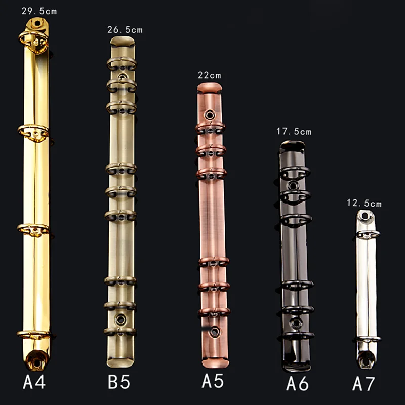 Clips de encuadernación de Metal de alta calidad, Clip de encuadernador de hojas sueltas, carpeta de archivos, aro de bricolaje, álbum de recortes, anillas circulares