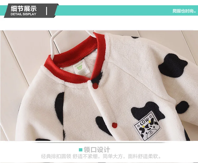 Baby velvet spring autumn one-piece suit baby boy girl pajamas newborn warm winter infant rompers