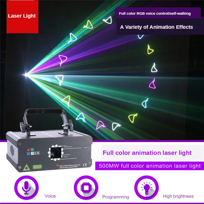 

NEW RGB Bluetooth APP Remote Animation Laser Projector DMX512 Scanner DJ Disco Party Holiday 500MW 1W 2W Stage Lighting Effect
