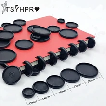 Reliure à disque noir, 50 pièces, pour carnet de notes/planificateur 18mm/24mm/28mm/32mm/38mm, anneaux de reliure à feuilles mobiles