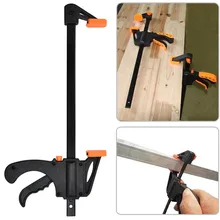 

Black Adjustable Woodwork Kit Hard Grip Carpentry Gadget 4 Inch Spreader Quick Ratchet Release Speed Woodworking Bar Clamp