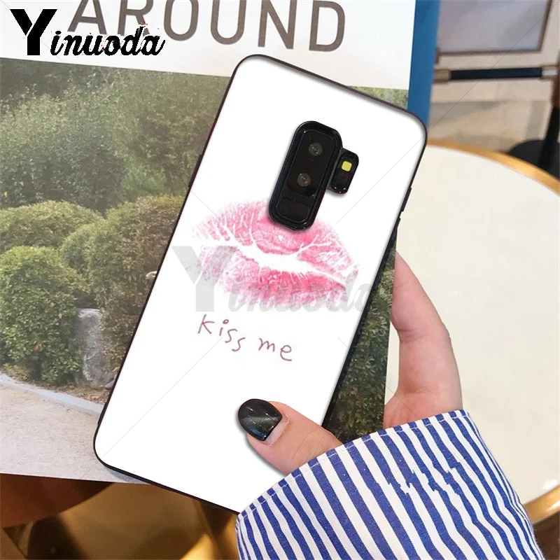 Yinuoda сексуальная девушка красный Стикеры-губы, корпус под плетенную сумку чехол для телефона для samsung S9 S9 плюс S5 S6 S6edge S6plus S7 S7edge S8 S8plus