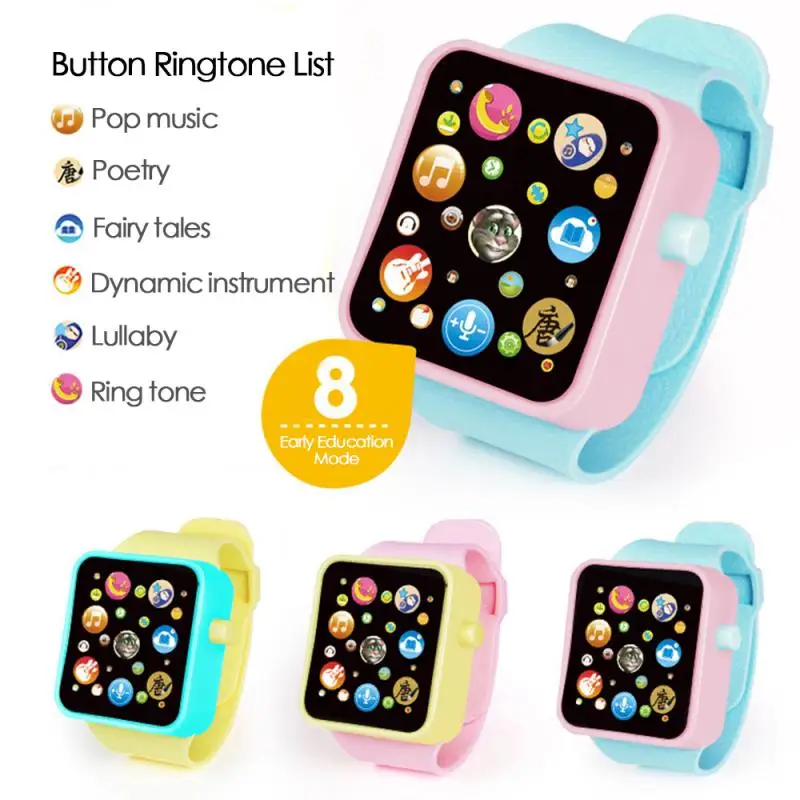 Reloj de juguete parlante de simulación para niños, pulsera Digital multifuncional de plástico, reloj táctil inteligente, juguetes educativos, regalo de cumpleaños