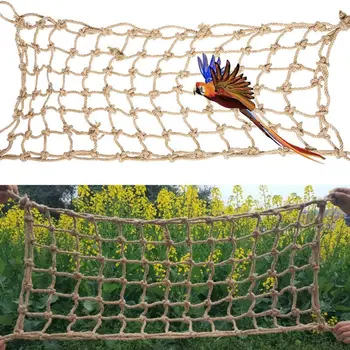 

Parrot Climbing Hemp Rope Net Bird Ladder Toy Play Gym Hanging Swing Hammock