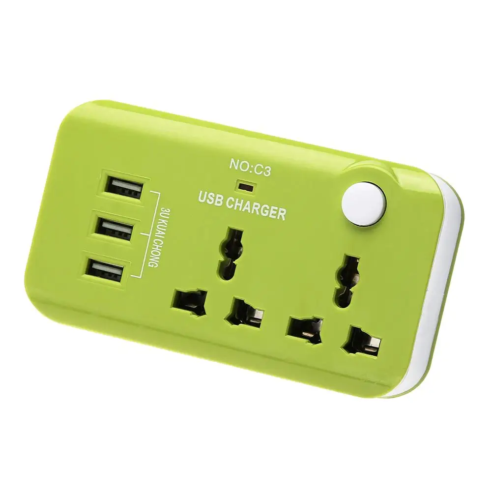5V 10A UK Plug 3 USB Port Quick Charging Hub Charger Universal Adapter Dock Power Strip Travel Converter AC 110-250V | Электроника