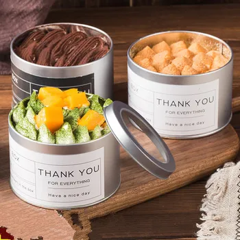 

50pcs Tinplate dessert tin fruit bean milk box cupcake mousse tin ice cream box Free Shipping