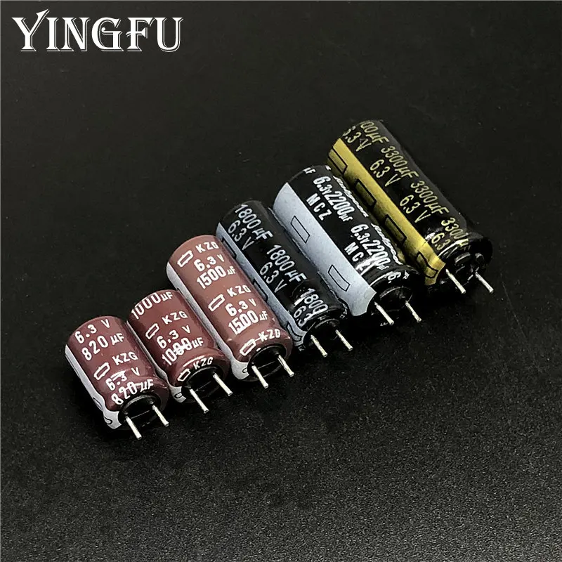 6 значение 60 шт 3 V 820 мкФ 1000 1500 1800 2200F 3300 для ремонта материнской платы Алюминиевый