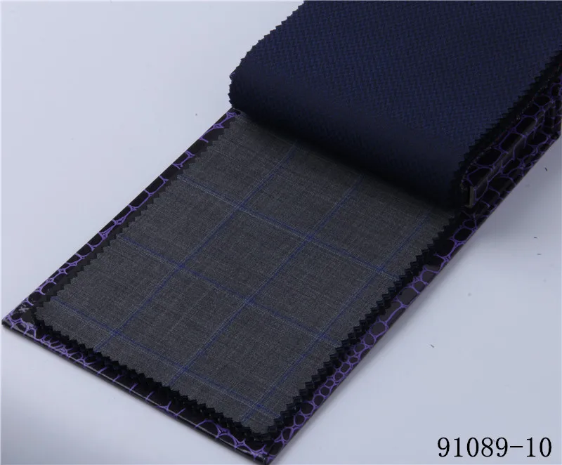 Мужской гардероб первой необходимости, приталенный подоконник, костюм, сделанный на заказ, темно-синий, подоконник в клетку, костюмы для мужчин, элегантный деловой костюм - Цвет: 91089-10