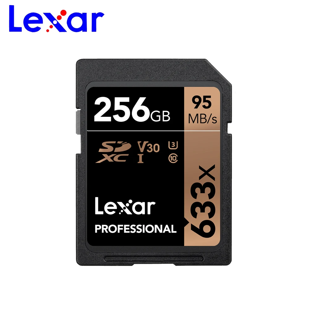 Оригинальный Lexar SD карты 128G 633X узнать Скорость 95 м/с 32 ГБ, 64 ГБ и 256 ГБ 512 gb SDXC U3 зеркальная камера микро одной камеры карты памяти