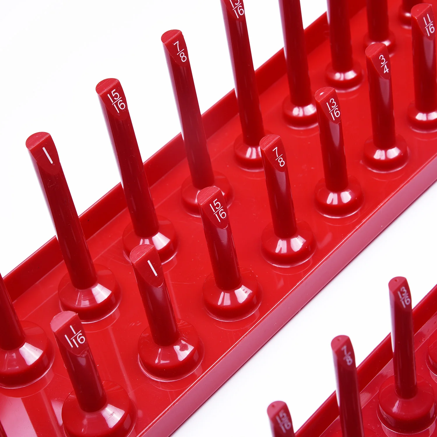 

Holder Socket Tray Red+Black Plastic Storage 6Pcs Metric Durable Organizer ABS 1/4 3/8 1/2