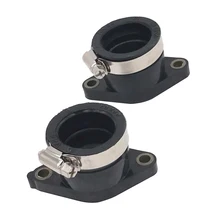 Tubo de entrada del colector de admisión del carburador de goma y aluminio para Yamaha TT 350 XT 350(China)