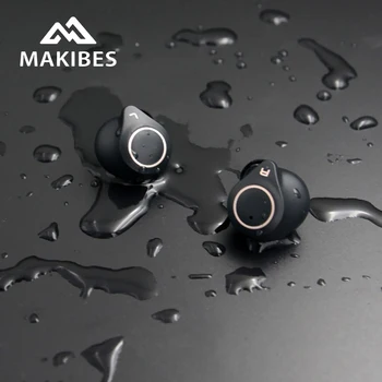 

Makibes Support AptX ACC TWS True Wireless Bluetooth 5.0 Earphone CVC8 Noise-Cancellation With Super Bass HD Mic headset earbuds