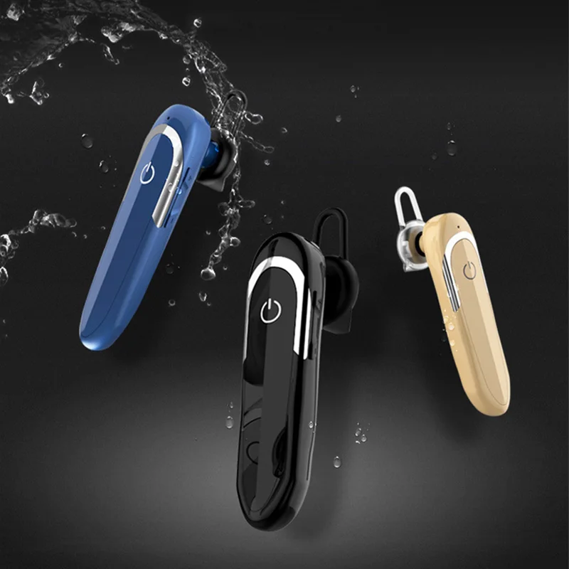 Bluetooth Earphone with Microphone 32 Hours Talk Time Wireless Headset Sweat Proof Sport Music Earbuds Long Last Earpiece Black