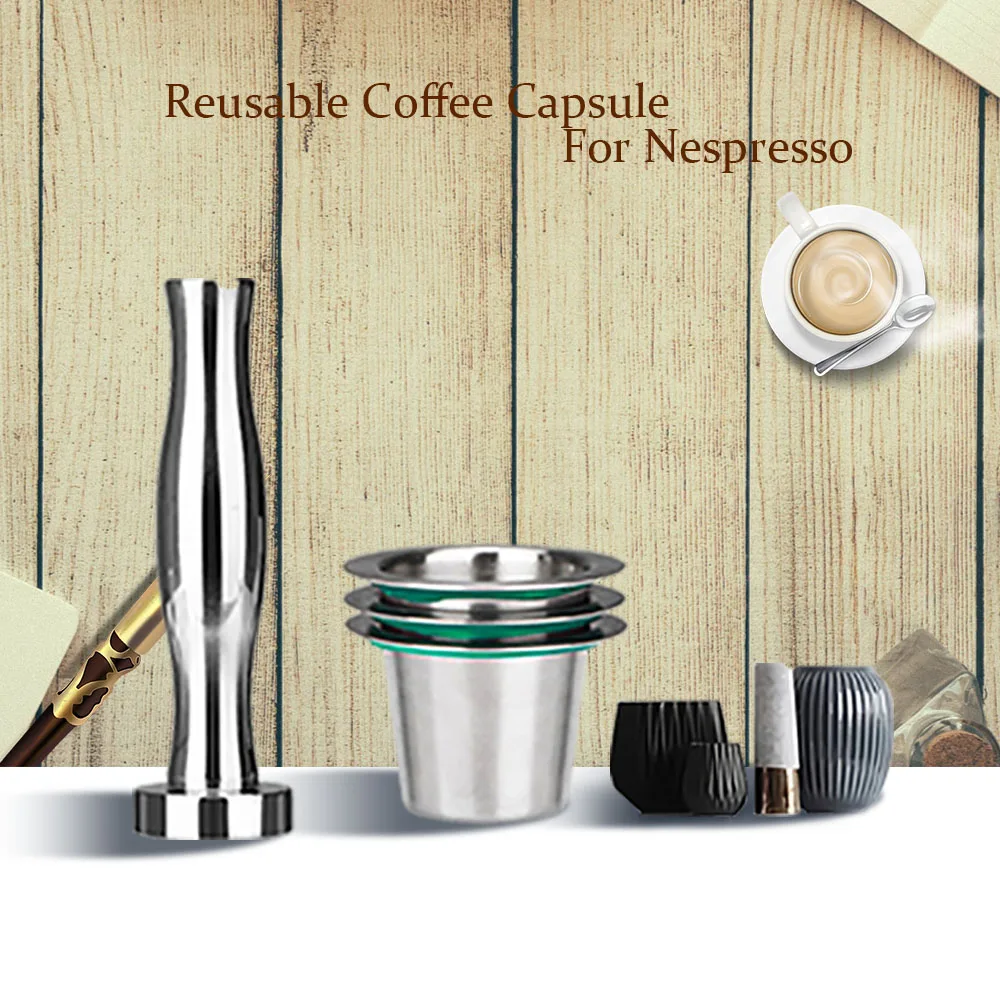 Многоразовые кофейные капсулы Nespresso из нержавеющей стали 7 шт./компл.|Фильтры для