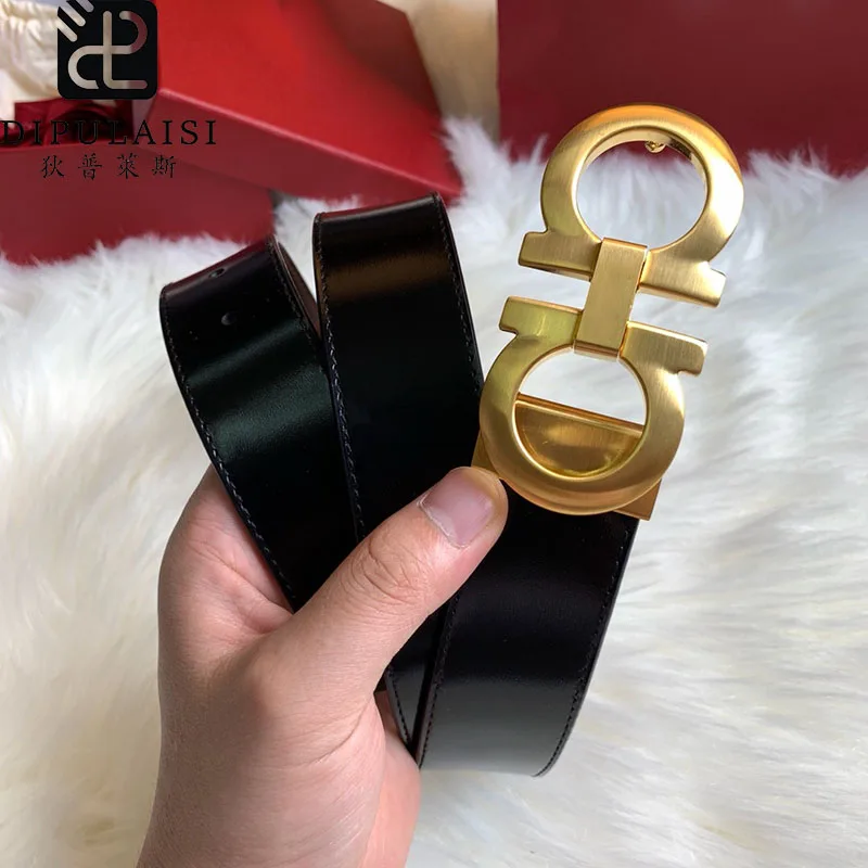 

2020 Latest Dipulais High-end Men's Luxury Brand Leather Metal Automatic Buckle Jeans Belt Business Casual New Arrival Limited