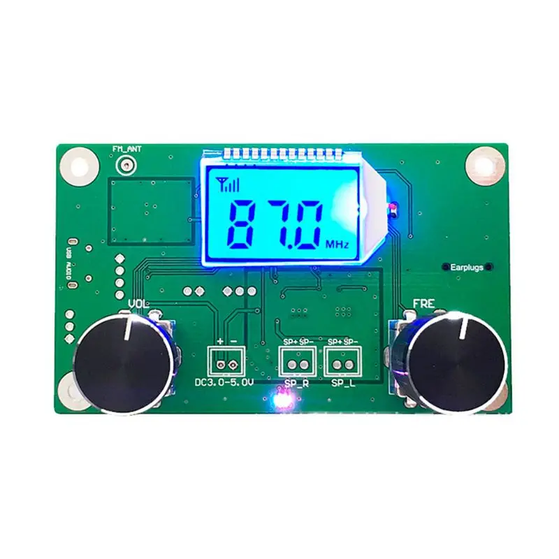 Цифровой FM 87 108MHz DSP & PLL LCD стерео радио приемник модуль + серийный контроль