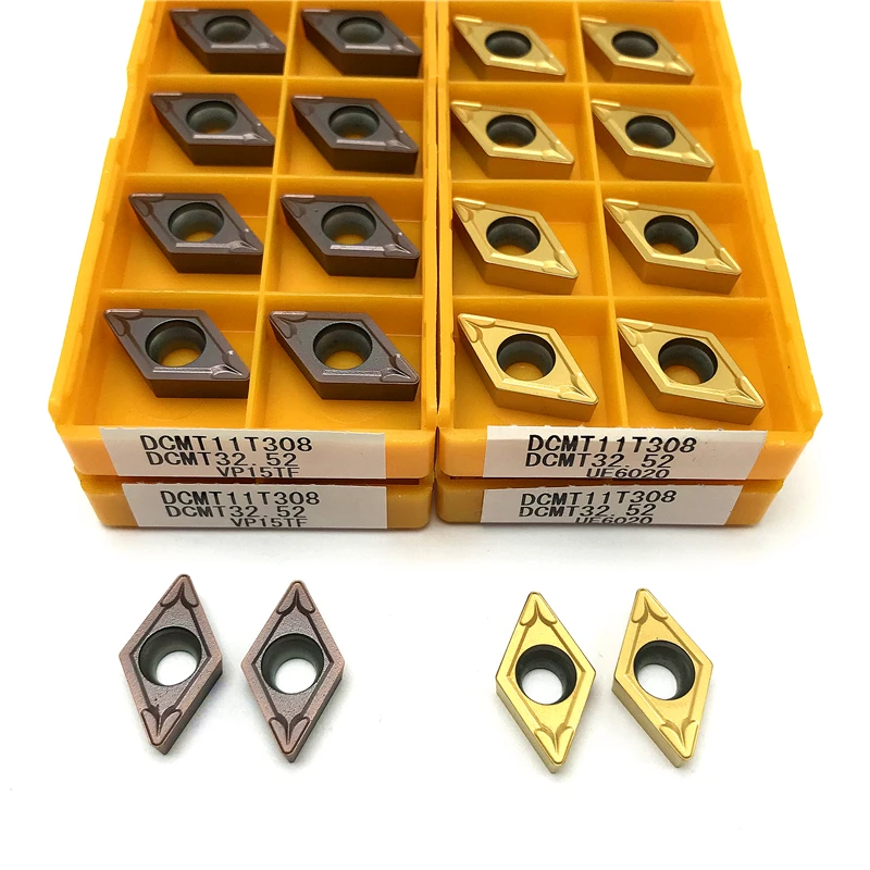 TCMT 16T304 Inserto triangolare in carburo di acciaio al tungsteno, utensile per tornitura CNC, 10 pezzi lame antiusura ad alta precisione per acciaio e acciaio inossidabile
