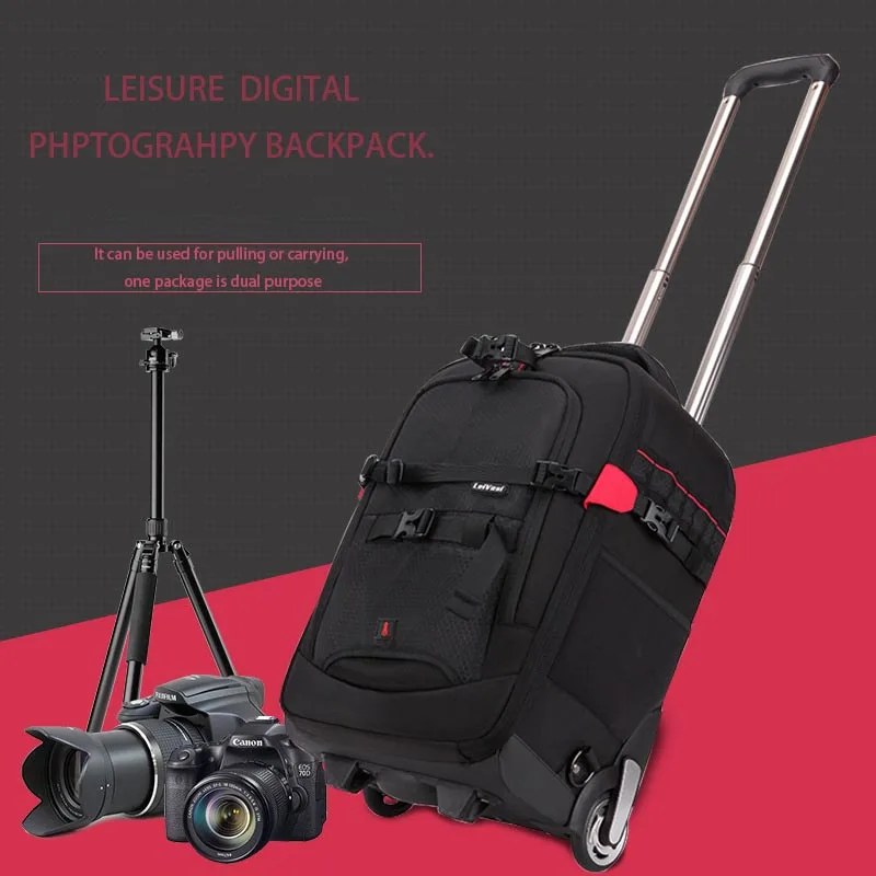 T&YFOTOP Professional DSLR camera trolley suitcase Bag Video Photo