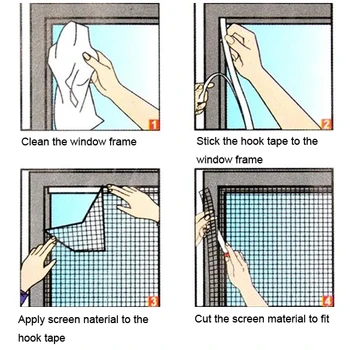 

Summer Anti-Mosquito Window Screen Self-adhesive Insect Fly Mosquito Bug Mesh Window Screen Net Flyscreen Curtain