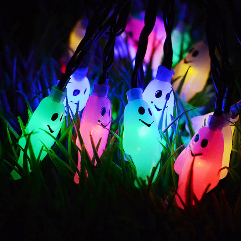 1,2 м 10LED Ghost гирлянды огни для украшение на празднование хэллоуина хэллоуин гирлянды для Хэллоуина окно дисплея
