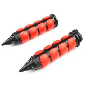 

Red Rubber Motorcycle 1" 25mm Handlebar Hand Grips Dual Sport bike For Honda VTX Shadow Yamaha XV S Kawasaki VN Scooter